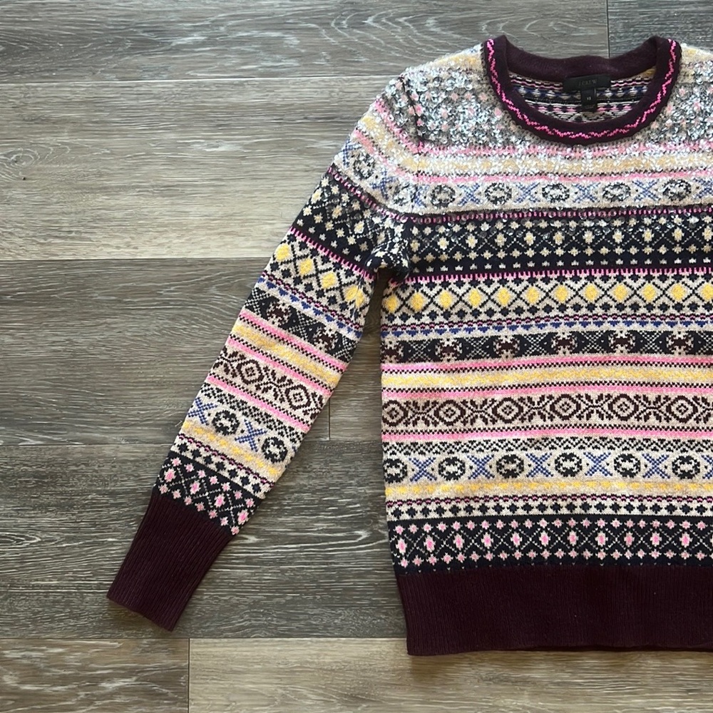 Fair Isle Lamb Wool Sweater